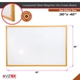 thumbnail image 4 of Viztex® Lacquered Steel Magnetic Dry Erase Boards with an Oak Effect Frame - 24" x 36", 4 of 4