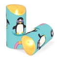 thumbnail image 3 of Cute Penguin with Sunglasses Swim Circles Flickering Flameless Candles with Remote Timer Battery Operated LED Tealight Set of 2 S, 3 of 8