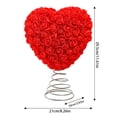 thumbnail image 3 of Gumesh 11.6 Inch Valentine Day Tree Topper - Handcrafted Tree Topper for Valentine's Day Decor, Vintage Glamour Centerpiece for Mantel, Dining Table or Bedroom, Creates an Intimate Atmosphere, 3 of 6
