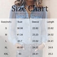 thumbnail image 4 of KLHDSF Denim Shirt Women Button Down Mesh Long Sleeve Jean Shirts Chambray Pearl Snap Shirt, Trendy Spliced Jean Tops, Chest Pockets, Daily Wear Dark Blue XL, 4 of 7