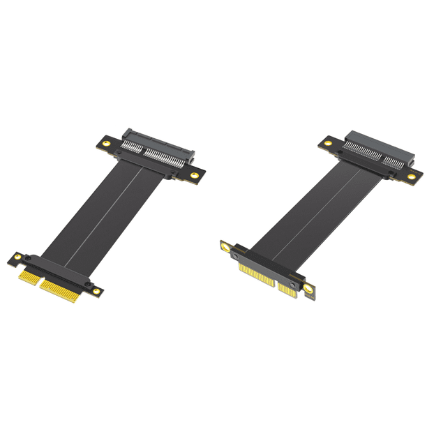 Cable Extensión PCIE 4.0 4X 10 Cm Conector Chapado en Oro 180 Grados A