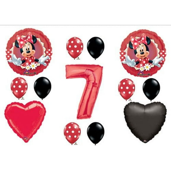 MAD ABOUT MINNIE MOUSE 7th BIRTHDAY PARTY Balloons Decorations Supplies by Anagram