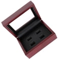 thumbnail image 3 of Caja de para Vitrina de Soporte de - Rojo Vino 6 Agujeros - Vino rojo 4 hoyos Yinane Estuche de exhibición de anillo de campeonato, 3 of 4