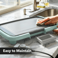 thumbnail image 6 of OVENTE Electric Griddle with 16 x 10 Inch Flat Non-Stick Cooking Surface, Adjustable Thermostat, Essential Indoor Grill for Instant Breakfast Pancakes Burgers Eggs, Blue GD1610LBL, 6 of 7