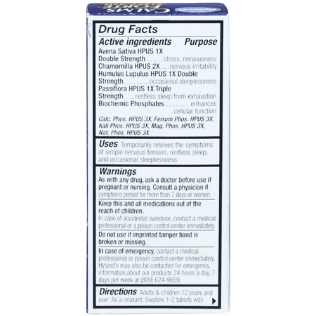 Hyland's Calms Forte Sleep Aid Tablets 100 ea (Pack of 6)