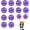 Purple silver, variant on 12 PCS Cheerleading Poms, 13.8inch Sports Dance for Sports Team Spirit Cheering with Finger Rings