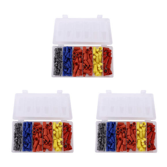 540Pcs Electrical Wire Connectors Screw Terminals, Easy Twist on Connector Kit with Spring Insterted Wire Nuts Cap