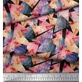 thumbnail image 2 of Soimoi Tissu Viscose Georgette Triangle & Texture Imprimés de Tissu au Mètre 42 Pouces de Large, 2 of 3