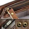 thumbnail image 6 of CAILDANL Vintage Long Wallet for Men Genuine Leather Zipper RFID Blocking Card Holder with Coin Pocket Mens Clutch Purse (#4-Coffee), 6 of 8