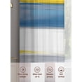 thumbnail image 6 of Retro Stripe Sheer Curtains 72 Inches Long 2 Panels Yellow Blue Grey Gradient Light Filtering Semi Sheer Window Curtains Drapes for Bedroom Living Room 52"x72", 6 of 7