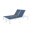 thumbnail image 7 of Iwicker Patio Sling Double Chaise Lounge Outdoor Aluminum Adjustable Back Lounge Recliner Chair Daybed for Outside, Navy, 7 of 7