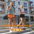 thumbnail image 7 of REDESS Shorts for Women Athletic Shorts with Liner for Gym Workout Running,Light Blue, 7 of 7