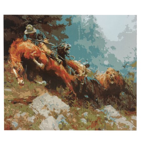 50x40cm DIY Paint By Number Kit Cowboy Hunting Canvas Digital Oil