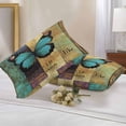 thumbnail image 2 of Waterproof Throw Pillow Covers Set of 2, 20x12 Inch Retro Butterfly Decorative Pillowcases Outdoor Pillow Slip Cushion Covers Set for Couch Tent Vintage Summer Botanical, 2 of 7