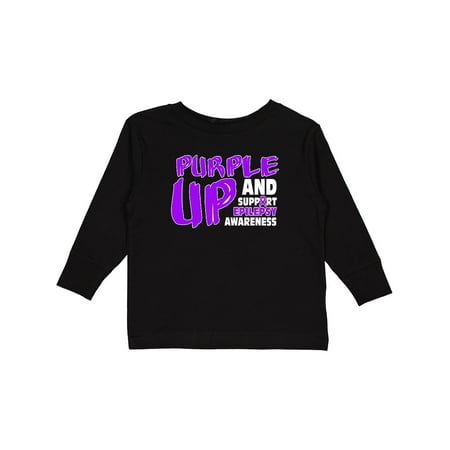 

Inktastic Purple Up Epilepsy Gift Toddler Boy or Toddler Girl Long Sleeve T-Shirt
