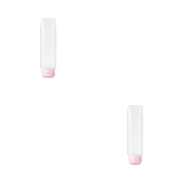 Botella de viaje Billuyoard 30ML Rosa Recargable a prueba de fugas Squeezable Dispenser Tube 2Conjunto