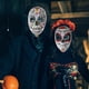 thumbnail image 4 of 2PC Día Muertos s completas de vacaciones Cosplay Moda Clásica de broma anónima Disfraz para fiestas de adultos Macarena cubierta de la cara de la fiesta, 4 of 8