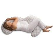 Boppy Slipcovered Trellis White Pregnancy Body Pillow