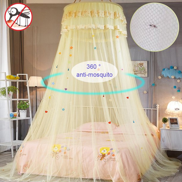 Bed Canopy Net Round Hoop Princess Girl Lace Bed Canopy Mosquito Net
