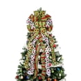 thumbnail image 5 of Ktoot 1pc Christmas Tree Topper Bow Wreath,44 x 13 Inches Large Green Bow Tree Topper,Christmas Wreath for Xmas Ornament Holiday Home Wedding Thanksgiving Tree Indoor/Outdoor Christmas Decoration, 5 of 8