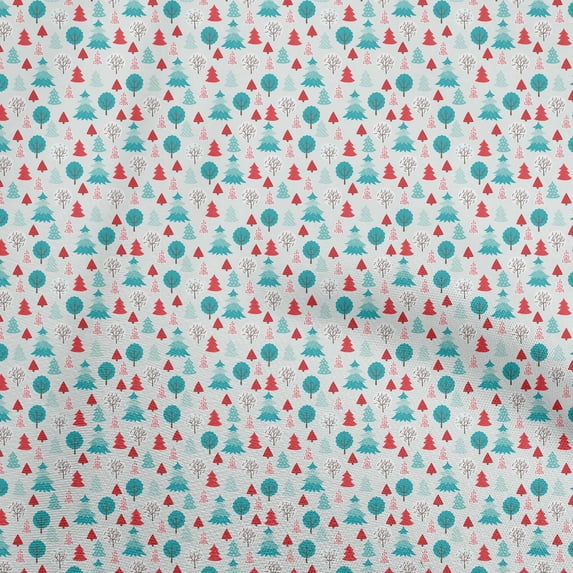 oneOone Cotton Poplin Sky Blue Fabric Christmas Quilting Supplies Print Sewing Fabric By The Yard 56 Inch Wide