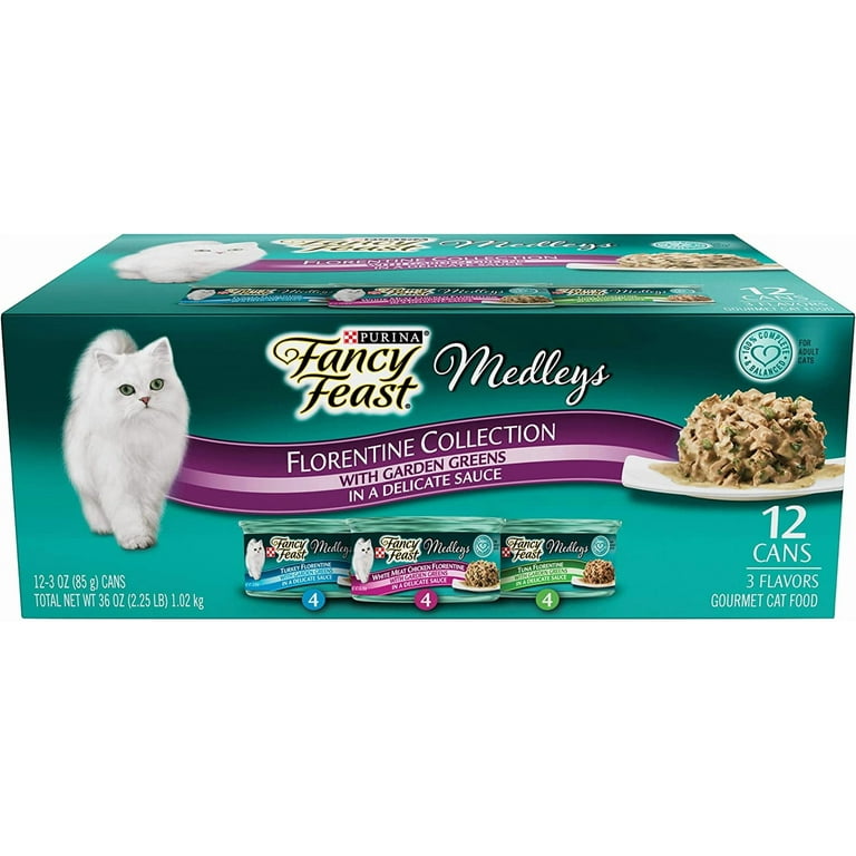 Fancy Feast Medleys Florentine Wet Cat Food, Tuna, Turkey, Chicken