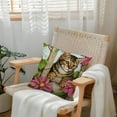 thumbnail image 4 of Cute Cat Cute Pet Linen Pillowcase Pillow Cover, 4 of 6