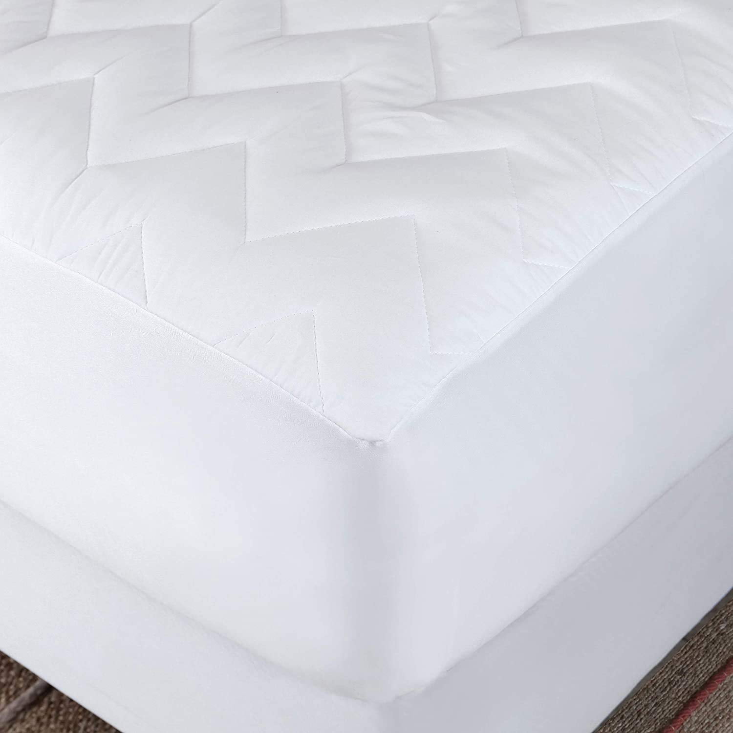 Waterguard Quilted Cotton Mattress Pad - Portacrib Size - Soft, Comfortable, and Fluffy Mattress Pad - Waterproof Mattress Protector Stretched 4" for Snug Fit on Regular Sized Mattress