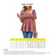 thumbnail image 4 of Top de manga corta para mujer, camisa fruncida con cintura elástica, Top de moda con dobladillo suelto Jacquard, 4 of 8