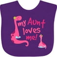 thumbnail image 3 of Inktastic My Aunt Loves Me Girls Baby Bib, 3 of 4