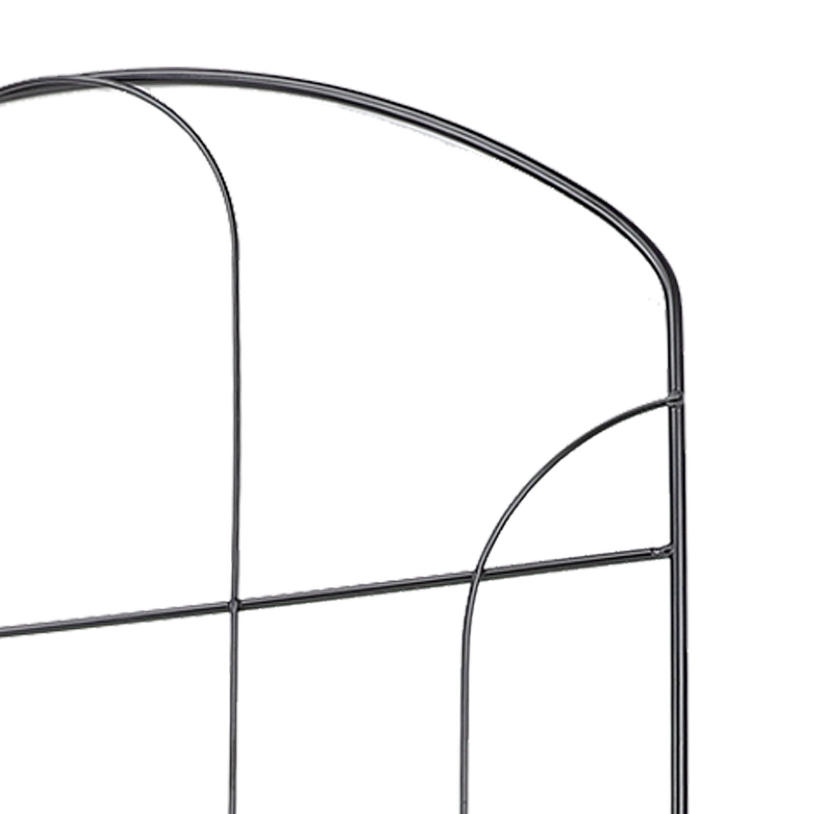 Rupoun Decorative Garden Fence Arched Border Iron Metal Wire Panel Dog Animal Rabbits Barrier Ground Stakes for Flower Bed Edging Outdoors (17.3 inches / 44 cm)