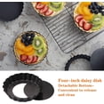 thumbnail image 5 of Mini molde para tarta, juego de 6, molde para quiche antiadherente de 4 pulgadas, molde para tarta con fondo extraíble para pasteles, utensilios para hornear quiche, postres y más, 5 of 5