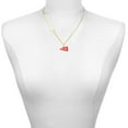 thumbnail image 2 of Delight Jewelry Acrylic Red Cheer Megaphone - Gold-tone Class of 2026 Delicate Bar Necklace, 18.75", 2 of 4