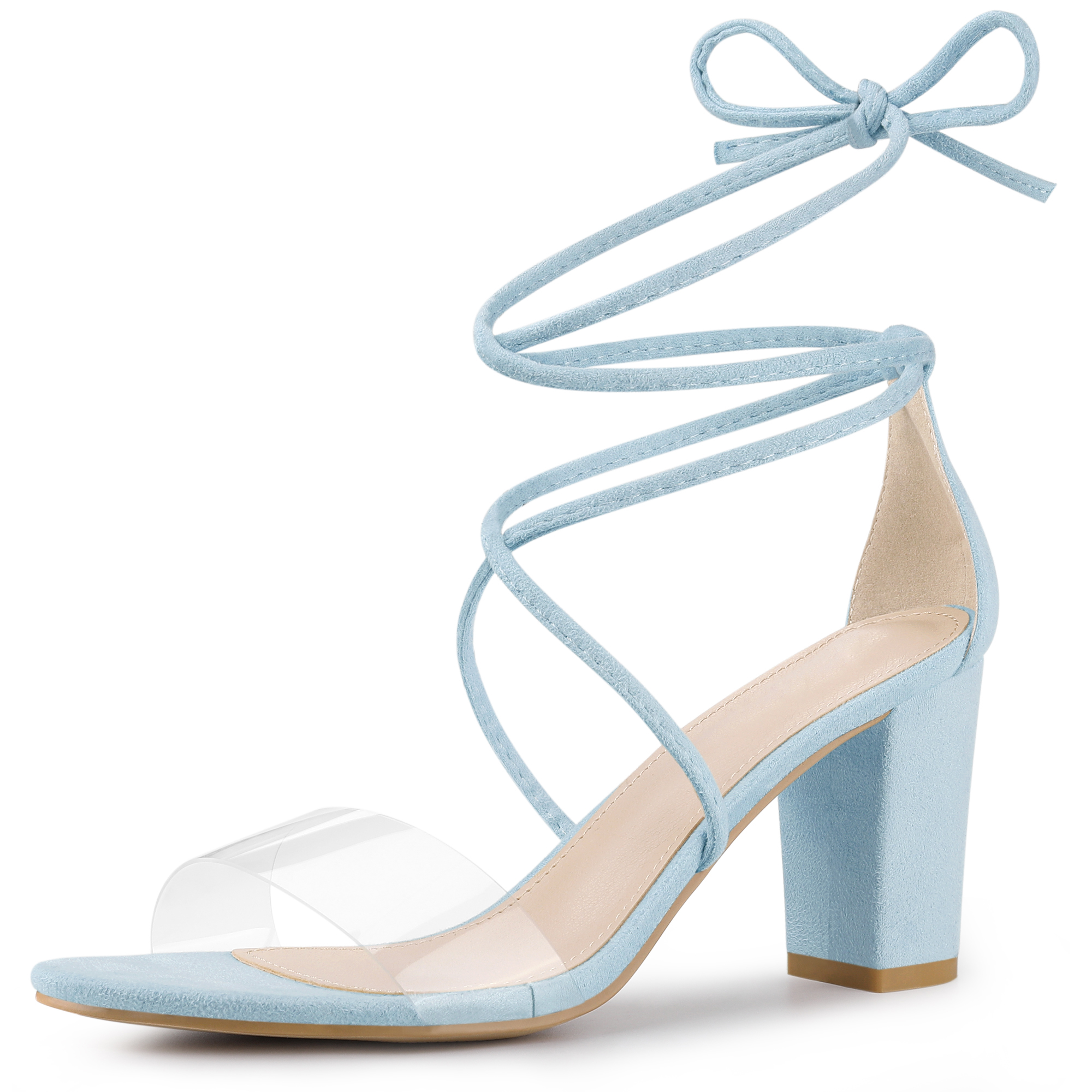 women's lace up block heels