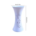 thumbnail image 3 of Small White Ceramic Vase With Embossed Floral Design For Tabletop Living Room Decor, 3 of 6