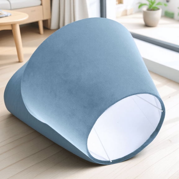 FOMIYES Chic Blue Cloth and Metal Lamp Shade for Table and Floor Use