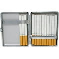 thumbnail image 2 of Black Faux Croco Leather Covered (Holds 20-100mm) Silver-tone Cigarette / Card Case QGM4999, 2 of 7