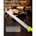 thumbnail image 6 of Cook N Home Bread Slicer Knife 10-Inch, Wavy Serrated High Carbon Stainless Steel Sharp Kitchen Knife, Ergonomic Handle, Green, 6 of 8