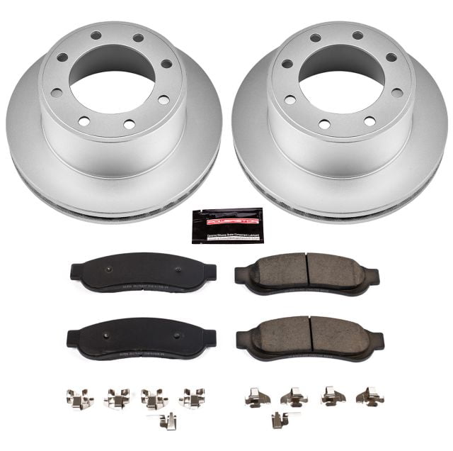 PowerStop Rear Geomet Coated Brake Rotor and Pad Kit Fits: FORD Select Models CRK5578