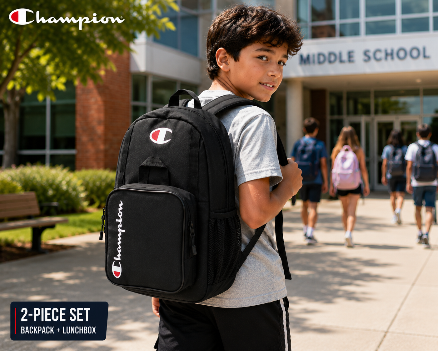 Set de mochila escolar para niños y niñas con lonchera desmontable - Paquete de 2 piezas para niños (17 pulgadas) 8