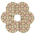 thumbnail image 7 of Yayeee 6 PCS Drink Coasters with Holder Set Woven Absorbent Round Tabletop Hot Pad, Pink Symmetrical Stars, 7 of 7