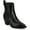 Black, variant on Braylee Western Studded Pointed Toe Cuban Heel Comfort Ankle Booties