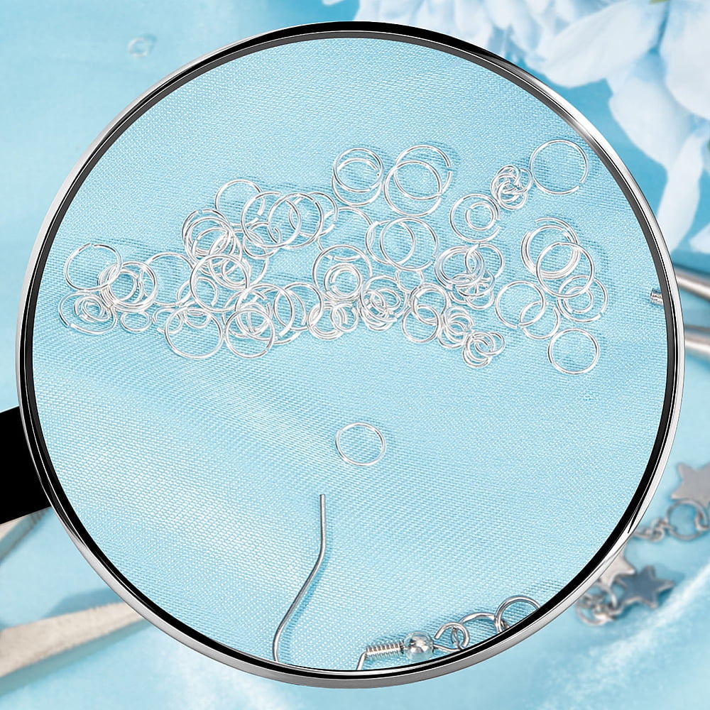 925 Sterling Silver Open Jump Rings Saw Cut Round Silver 3~6x0.5mm 24 Gauge Inner Diameter: 2mm 4style 30pcs/style 120pcs
