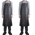 thumbnail image 1 of Qucyy 2 Pack Waterproof Rubber Vinyl Apron 40" Chef Aprons for Men Heavy Duty Chem, 1 of 5