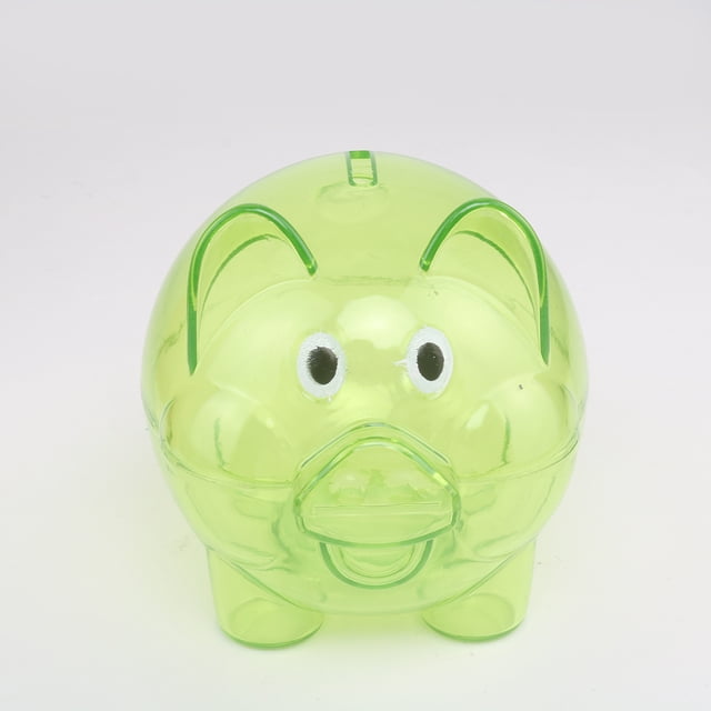 yingyy Transparent Plastic Money Saving Box Case Coins Piggy Bank Transparent Money Saving Box Cartoon Pig Shaped