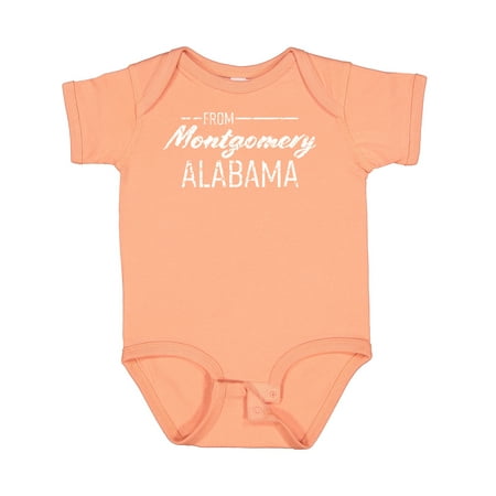 

Inktastic From Montgomery Alabama in Distressed White Text Gift Baby Boy or Baby Girl Bodysuit