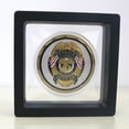 thumbnail image 2 of Appoft Challenge Coin Display Frame, 3D Floating Display Case Stand Holder, Medallion Medal Specimen Military Coin Clear Box (Black), 2 of 6