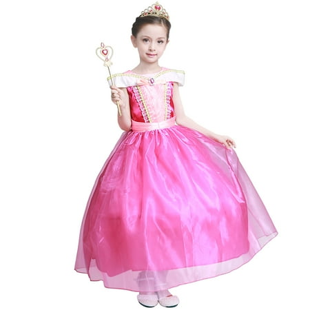 Aurora Princess Dress Girls Sleeping Beauty Party Fancy