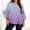 Pink, variant on Sevevn Women's Plus Size Gradient Blouse Round Neck 3/4 Bell Sleeve Loose Fit Casual Tops Flowy Shirts Multicolor 4XL