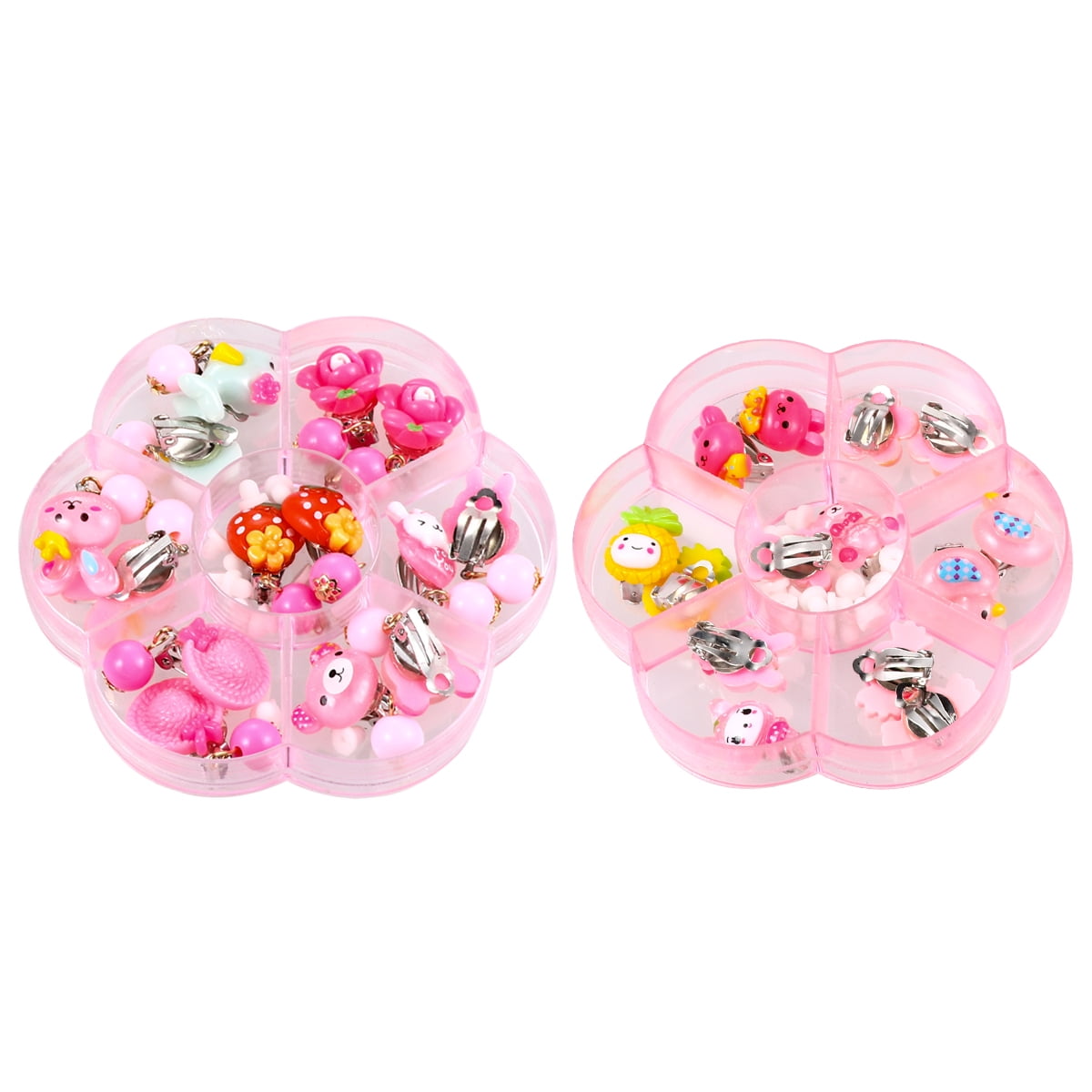 2 Boxes Cartoon Kids Ear Clip Fake Ear Stud Earring ClipOn Earrings